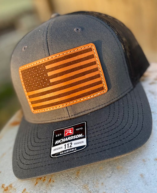 `SALE` Flag Patch Hat Charcoal/Black